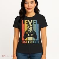 Level 21 Unlocked Awesome Video Game 21 Birthday Gift Women's T-Shirt thumb 4