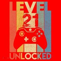 Level 21 Unlocked Awesome Video Game 21 Birthday Gift Santa Hat thumb 1