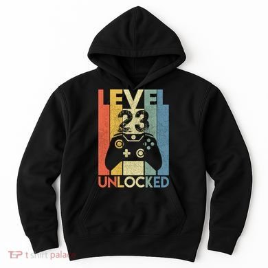 Level 23 Unlocked Awesome Video Game 23 Birthday Gift Hoodie