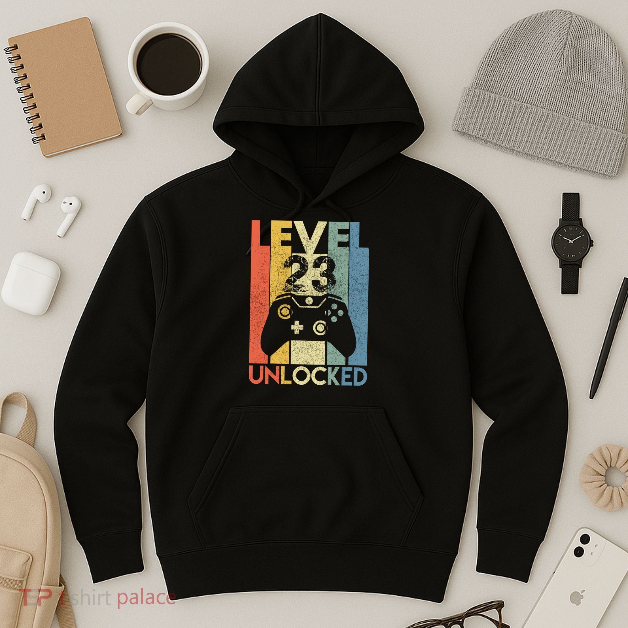 Level 23 Unlocked Awesome Video Game 23 Birthday Gift Hoodie