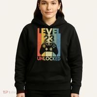 Level 23 Unlocked Awesome Video Game 23 Birthday Gift Hoodie thumb 5