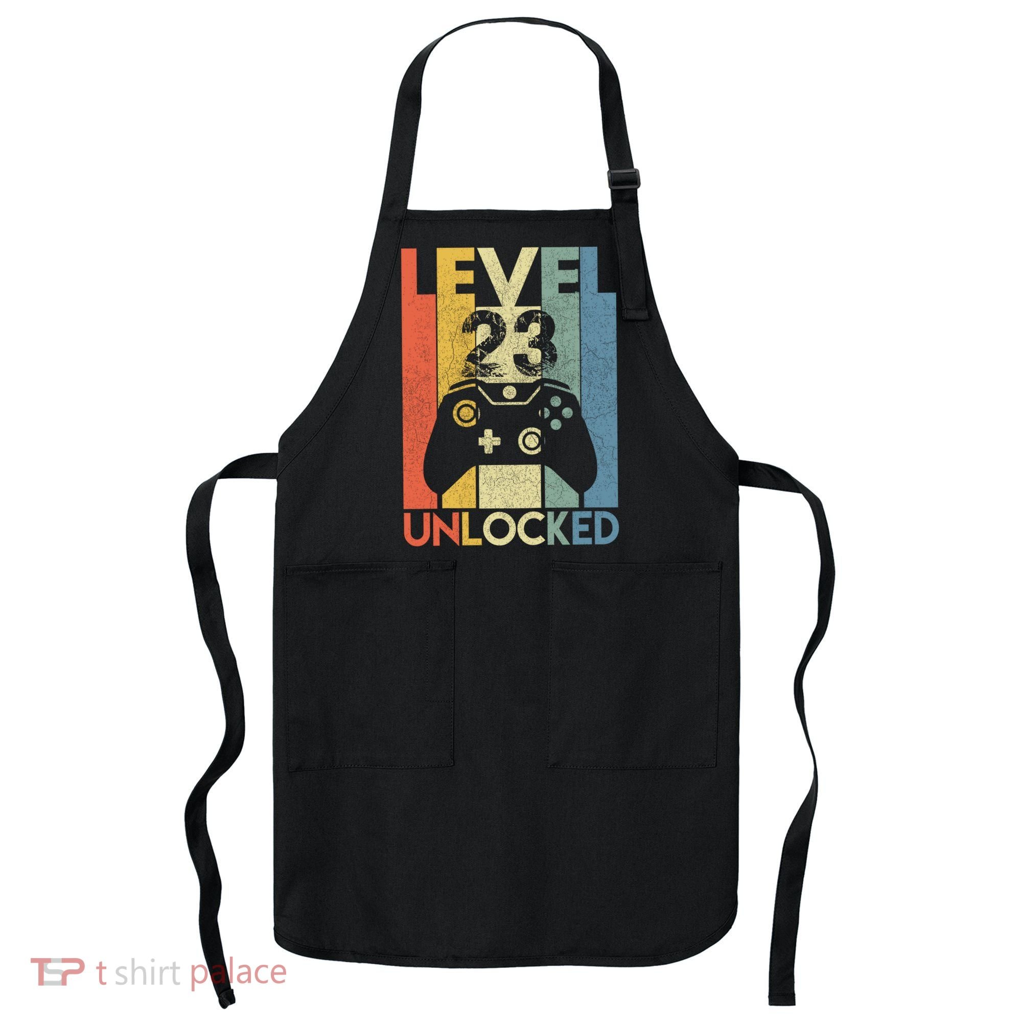 Level 23 Unlocked Awesome Video Game 23 Birthday Gift Apron