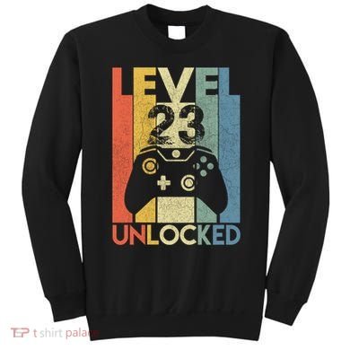 Level 23 Unlocked Awesome Video Game 23 Birthday Gift Sweatshirt