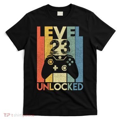 Level 23 Unlocked Awesome Video Game 23 Birthday Gift T-Shirt