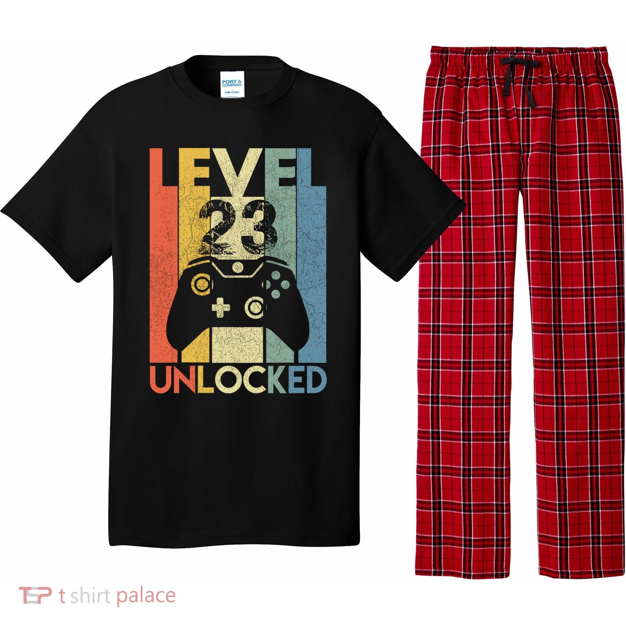 Level 23 Unlocked Awesome Video Game 23 Birthday Gift Pajama Set
