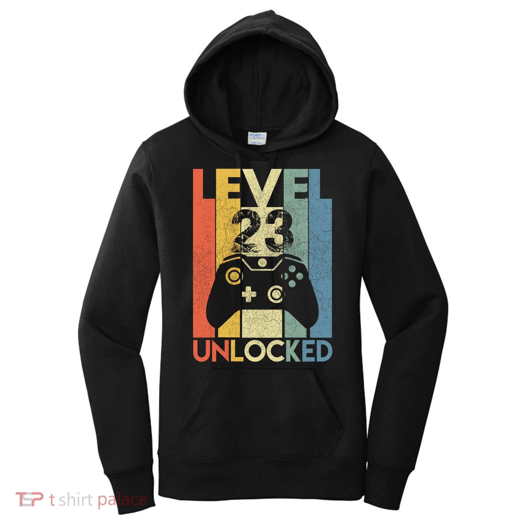 Level 23 Unlocked Awesome Video Game 23 Birthday Gift Women's Hoodie