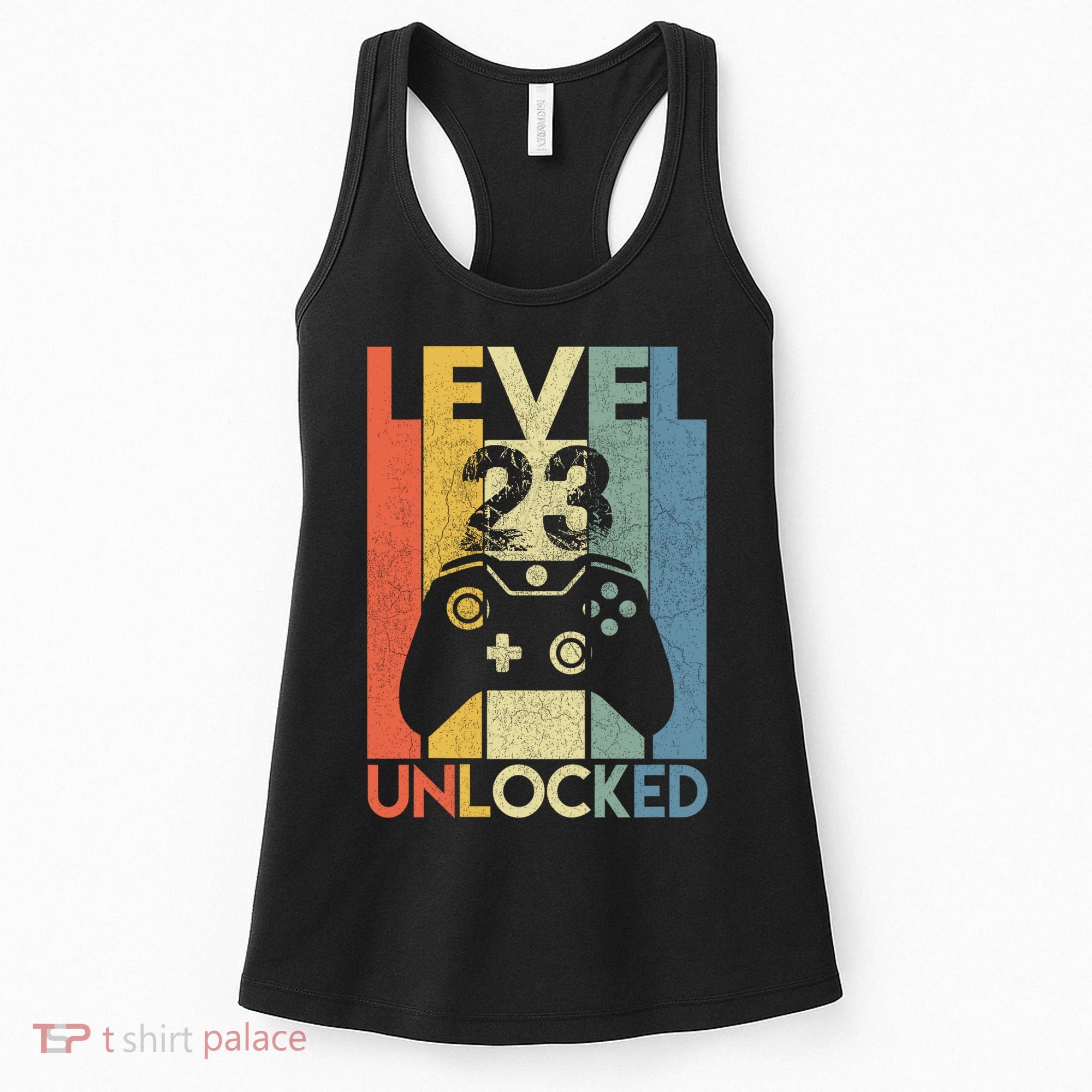 Level 23 Unlocked Awesome Video Game 23 Birthday Gift Women's Tank Top