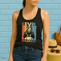 Level 23 Unlocked Awesome Video Game 23 Birthday Gift Women's Tank Top thumb 2
