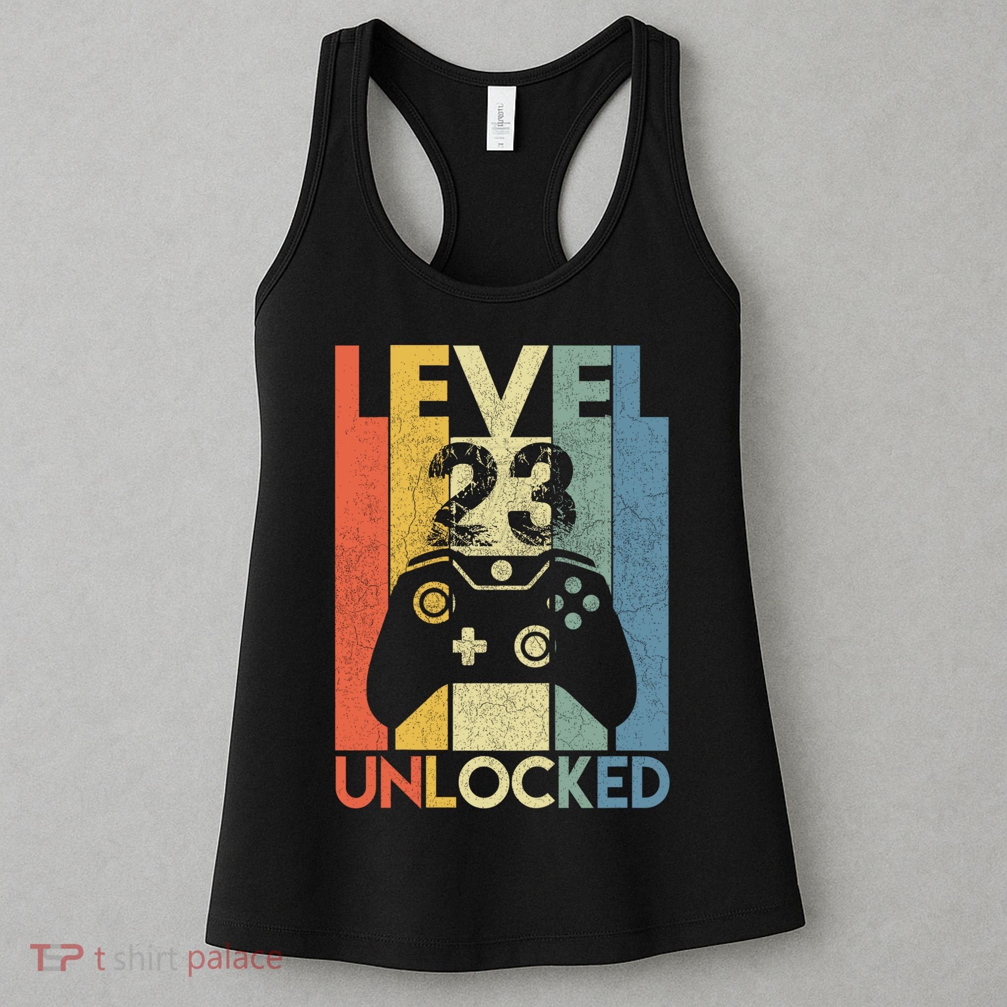Level 23 Unlocked Awesome Video Game 23 Birthday Gift Women's Tank Top