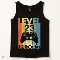 Level 23 Unlocked Awesome Video Game 23 Birthday Gift Tank Top thumb 2