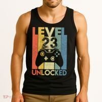 Level 23 Unlocked Awesome Video Game 23 Birthday Gift Tank Top thumb 3