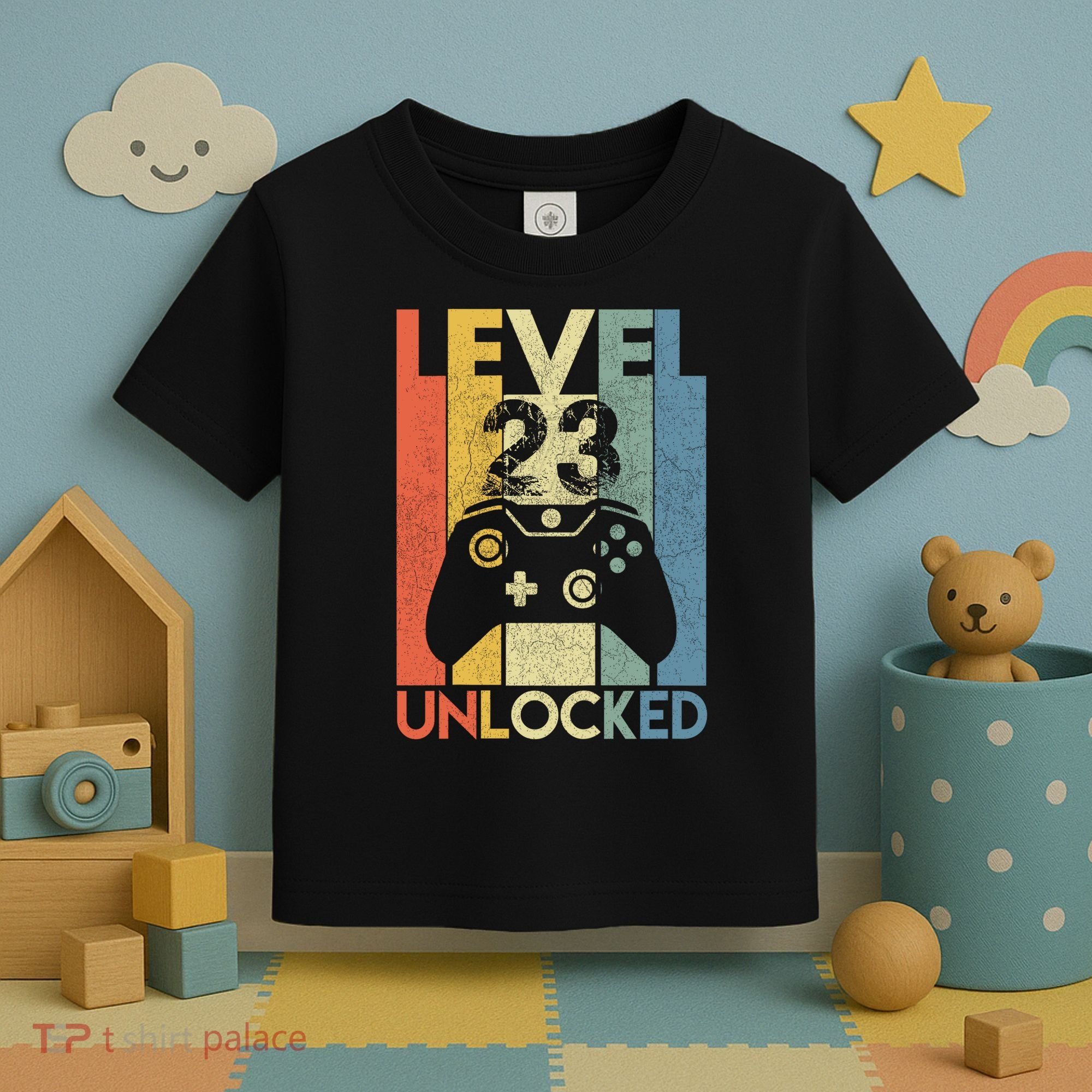 Level 23 Unlocked Awesome Video Game 23 Birthday Gift Toddler T-Shirt
