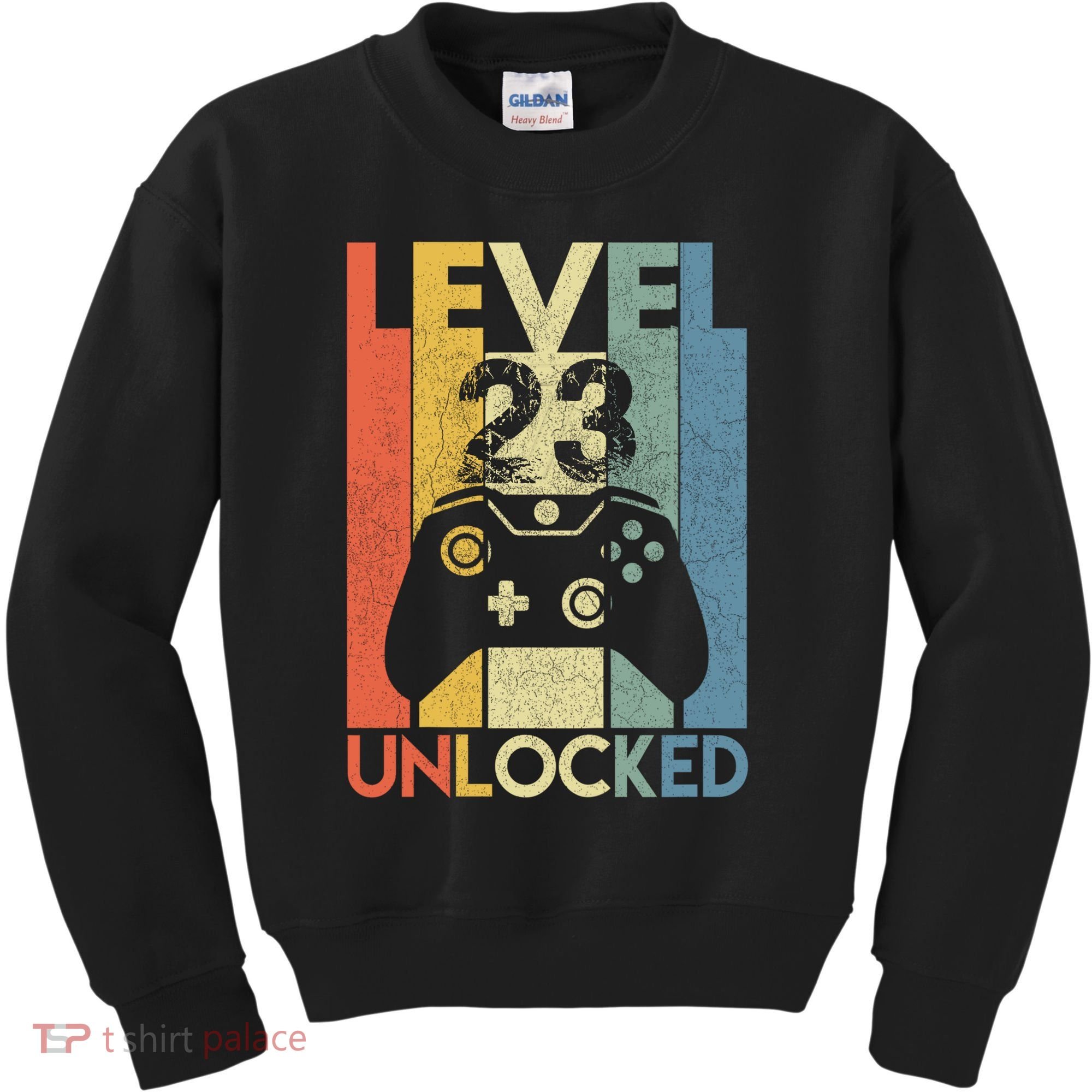 Level 23 Unlocked Awesome Video Game 23 Birthday Gift Kids Sweatshirt