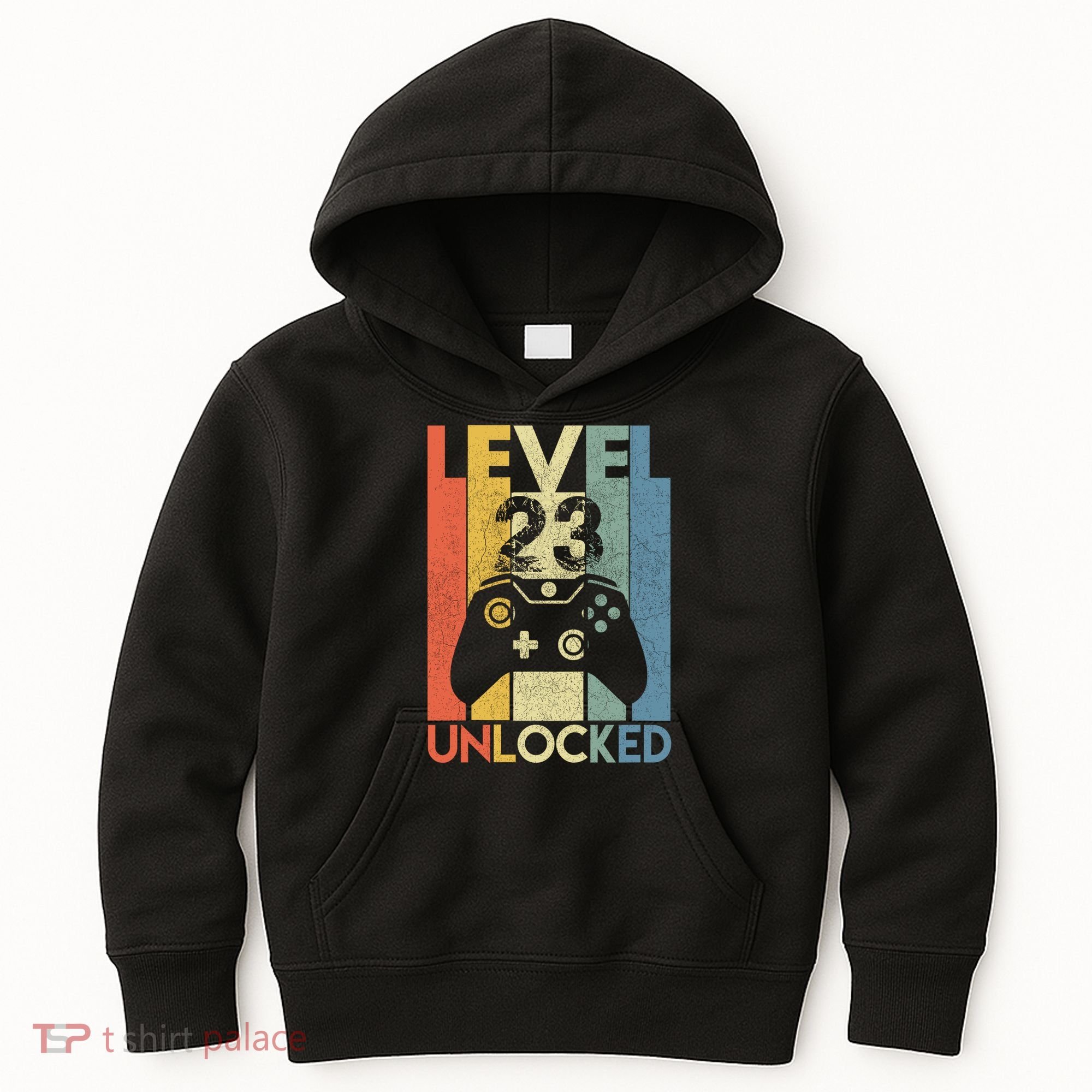 Level 23 Unlocked Awesome Video Game 23 Birthday Gift Kids Hoodie