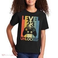 Level 23 Unlocked Awesome Video Game 23 Birthday Gift Kids T-Shirt thumb 2