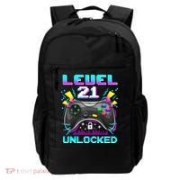 Level 21 Unlocked 21st Birthday Video Game Gift Birthday Gaming Backpack thumb 0