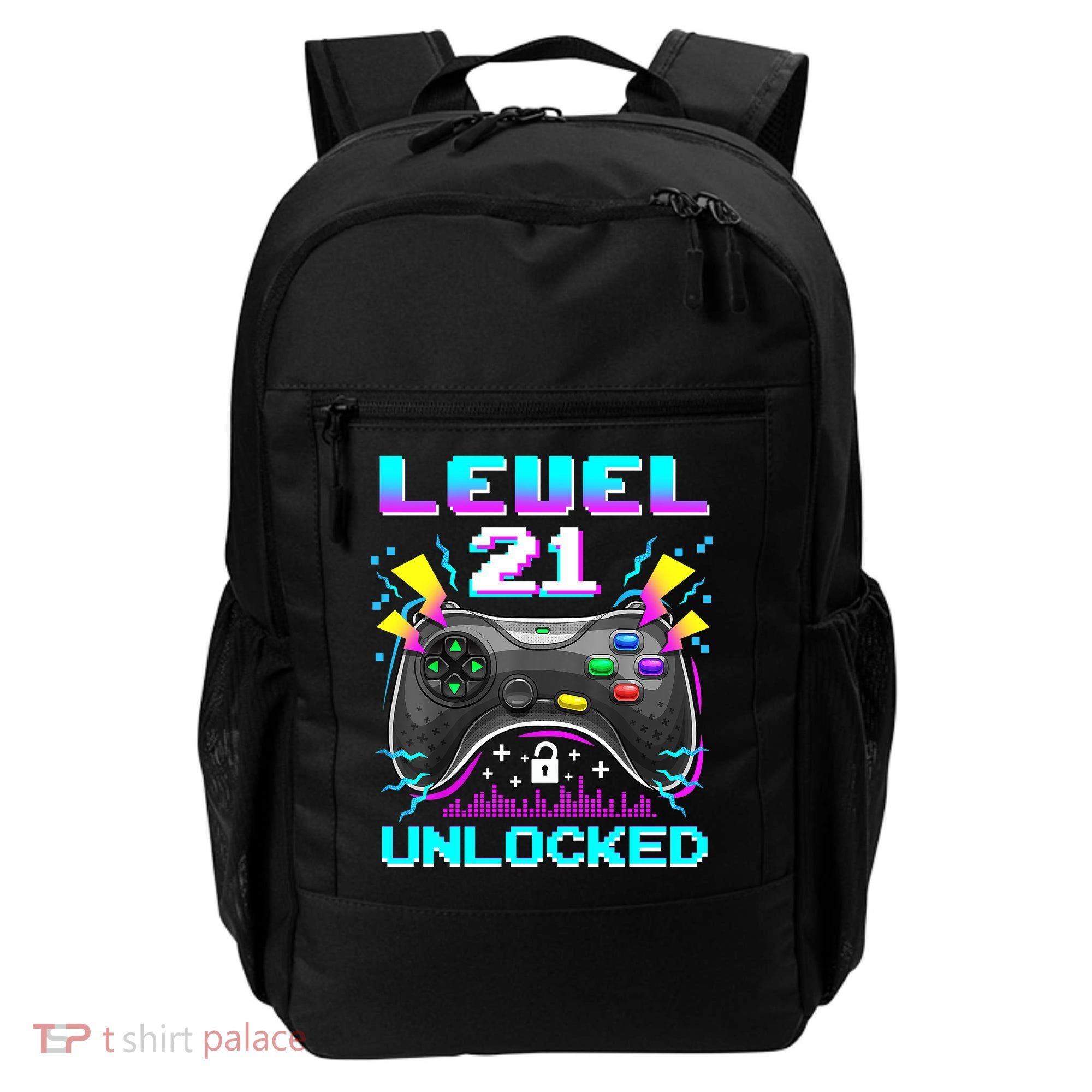 Level 21 Unlocked 21st Birthday Video Game Gift Birthday Gaming Backpack