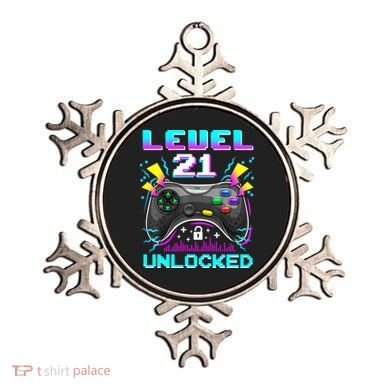 Level 21 Unlocked 21st Birthday Video Game Gift Birthday Gaming Ornament
