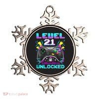 Level 21 Unlocked 21st Birthday Video Game Gift Birthday Gaming Ornament thumb 0