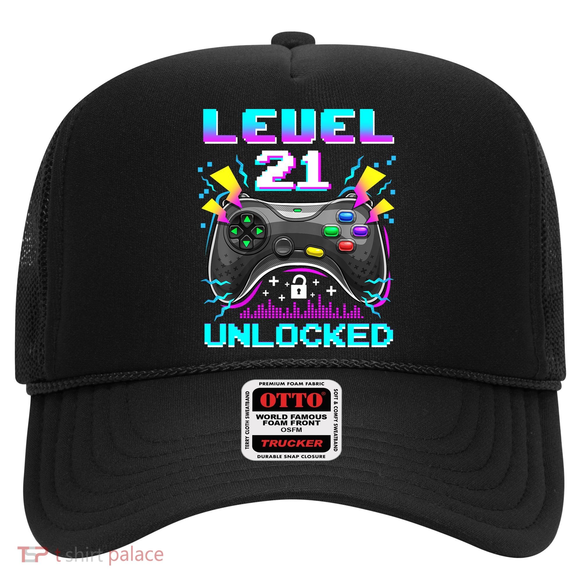 Level 21 Unlocked 21st Birthday Video Game Gift Birthday Gaming Hat