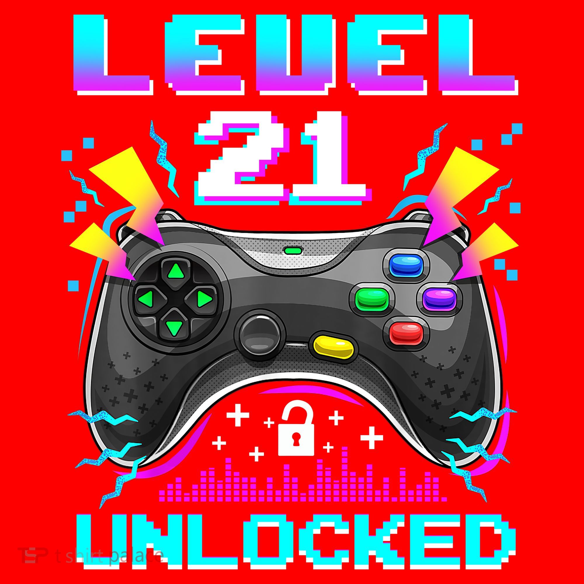 Level 21 Unlocked 21st Birthday Video Game Gift Birthday Gaming Santa Hat