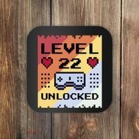 Level 22 Unlocked Birthday Coaster thumb 0