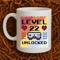 Level 22 Unlocked Birthday Coffee Mug thumb 2