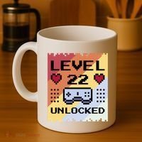 Level 22 Unlocked Birthday Coffee Mug thumb 4