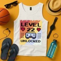 Level 22 Unlocked Birthday Tank Top thumb 4