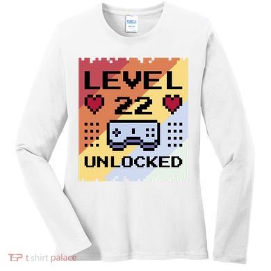 Level 22 Unlocked Birthday Women's Long Sleeve Shirt