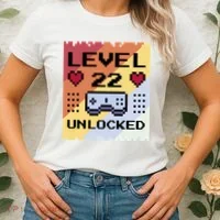 Level 22 Unlocked Birthday Women's T-Shirt thumb 2
