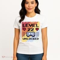 Level 22 Unlocked Birthday Women's T-Shirt thumb 4