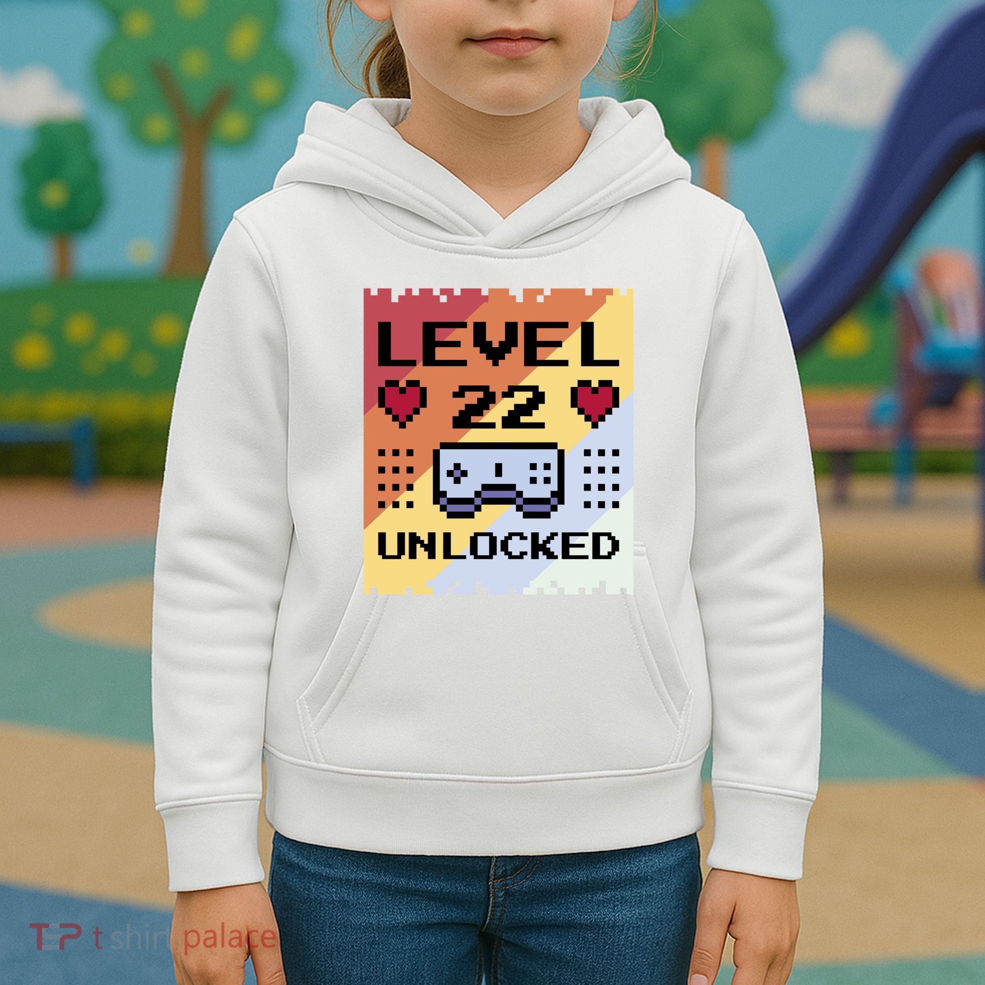 Level 22 Unlocked Birthday Kids Hoodie