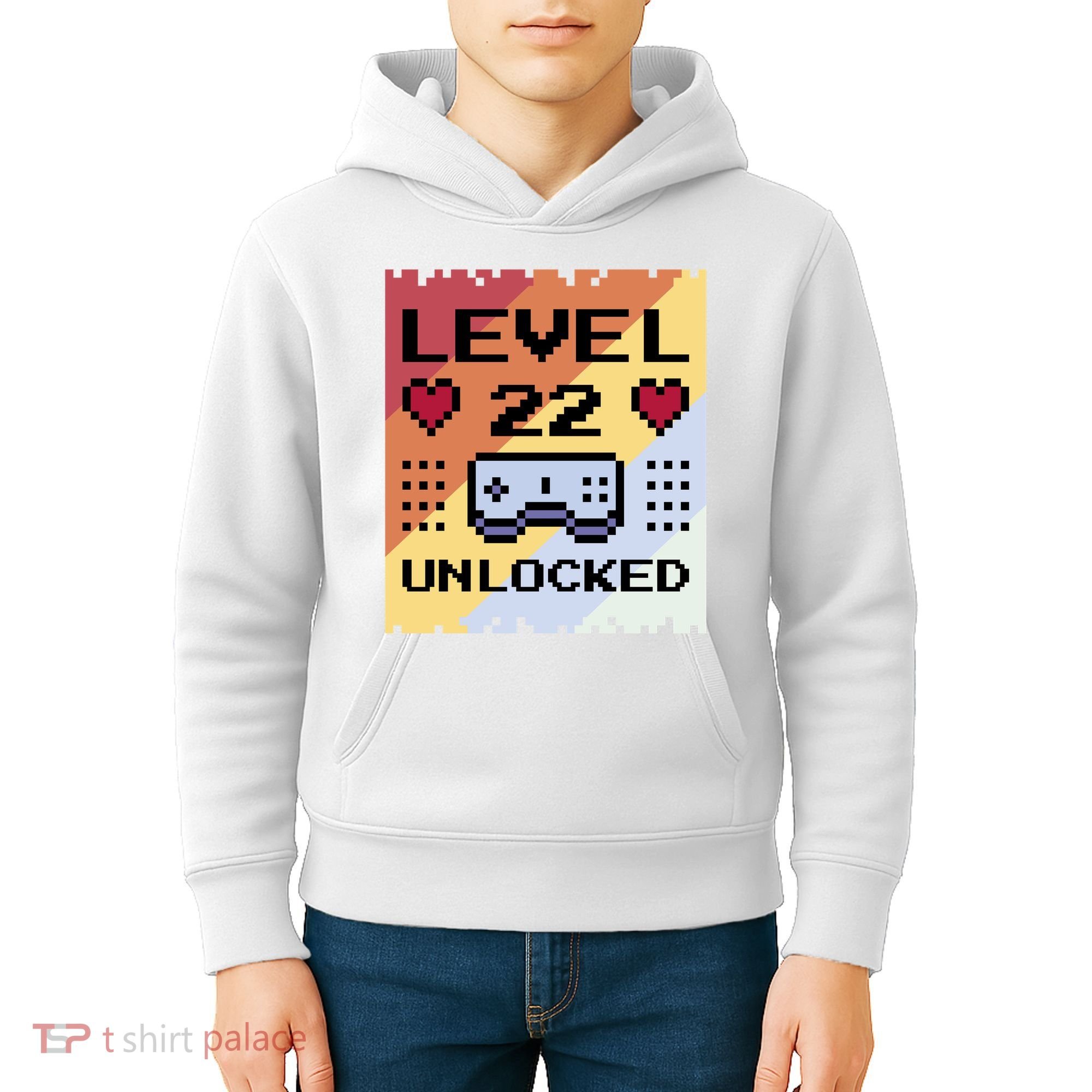 Level 22 Unlocked Birthday Kids Hoodie