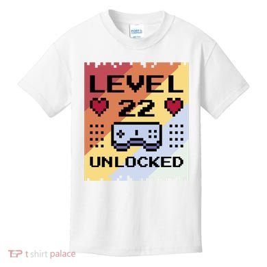 Level 22 Unlocked Birthday Kids T-Shirt