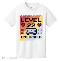 Level 22 Unlocked Birthday Kids T-Shirt thumb 0