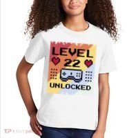 Level 22 Unlocked Birthday Kids T-Shirt thumb 2