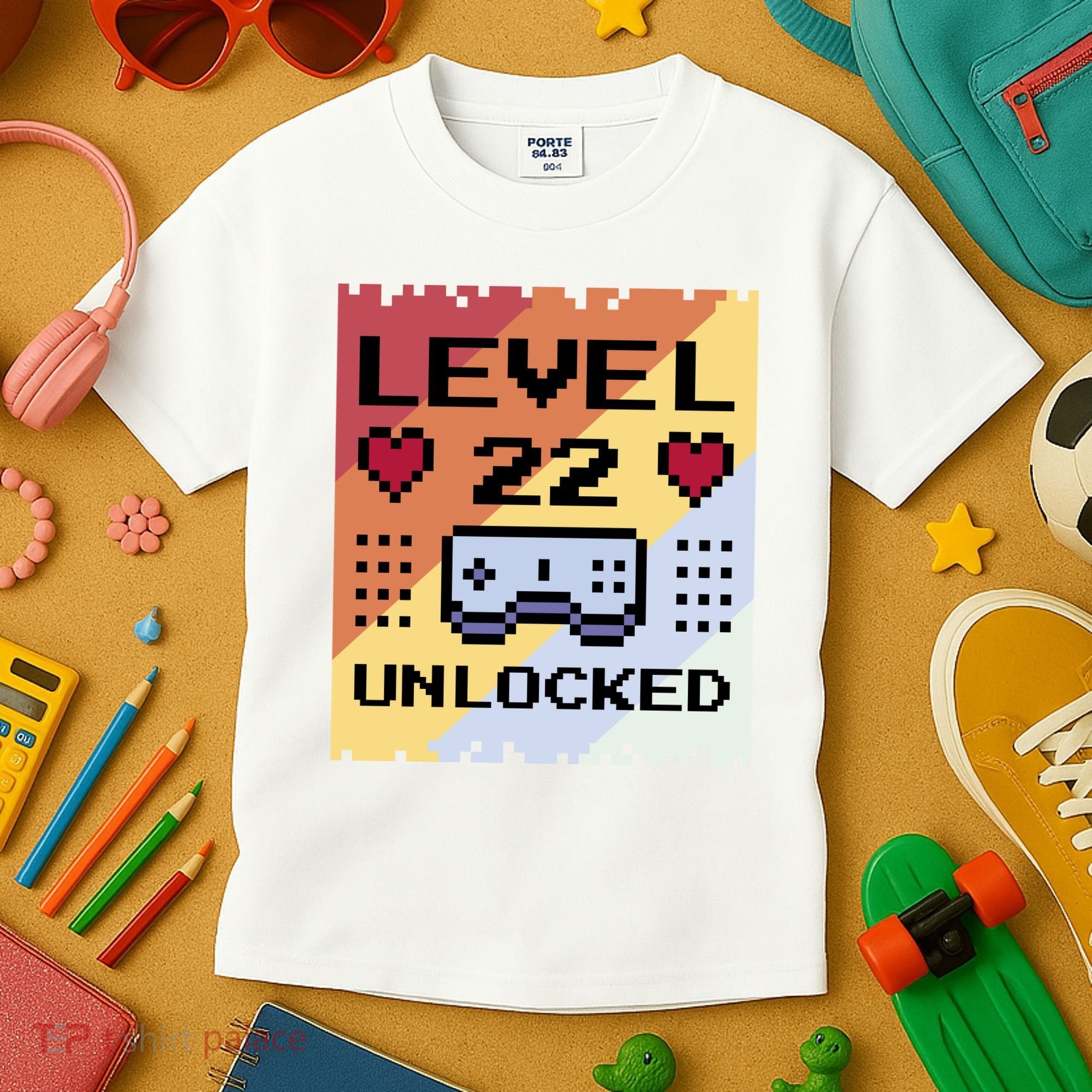 Level 22 Unlocked Birthday Kids T-Shirt