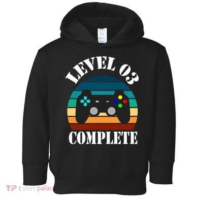 Level 3 Complete Retro Vintage/ 3rd Anniversary Gift/ 3rd Birthday Gift Level3 Toddler Hoodie