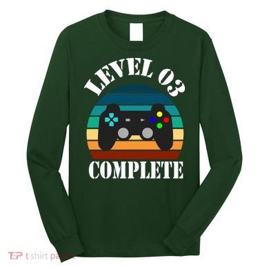 Level 3 Complete Retro Vintage/ 3rd Anniversary Gift/ 3rd Birthday Gift Level3 Long Sleeve Shirt
