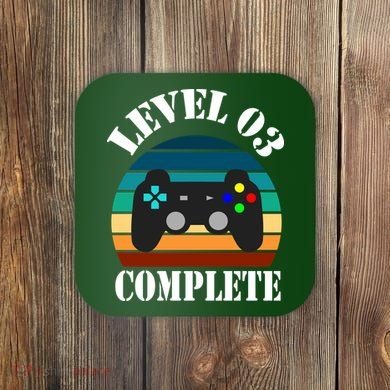 Level 3 Complete Retro Vintage/ 3rd Anniversary Gift/ 3rd Birthday Gift Level3 Coaster