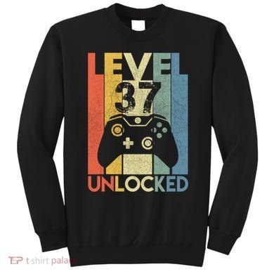 Level 37 Unlocked Awesome Video Game 37 Birthday Gift Sweatshirt