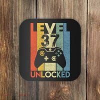 Level 37 Unlocked Awesome Video Game 37 Birthday Gift Coaster thumb 0