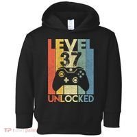Level 37 Unlocked Awesome Video Game 37 Birthday Gift Toddler Hoodie thumb 0