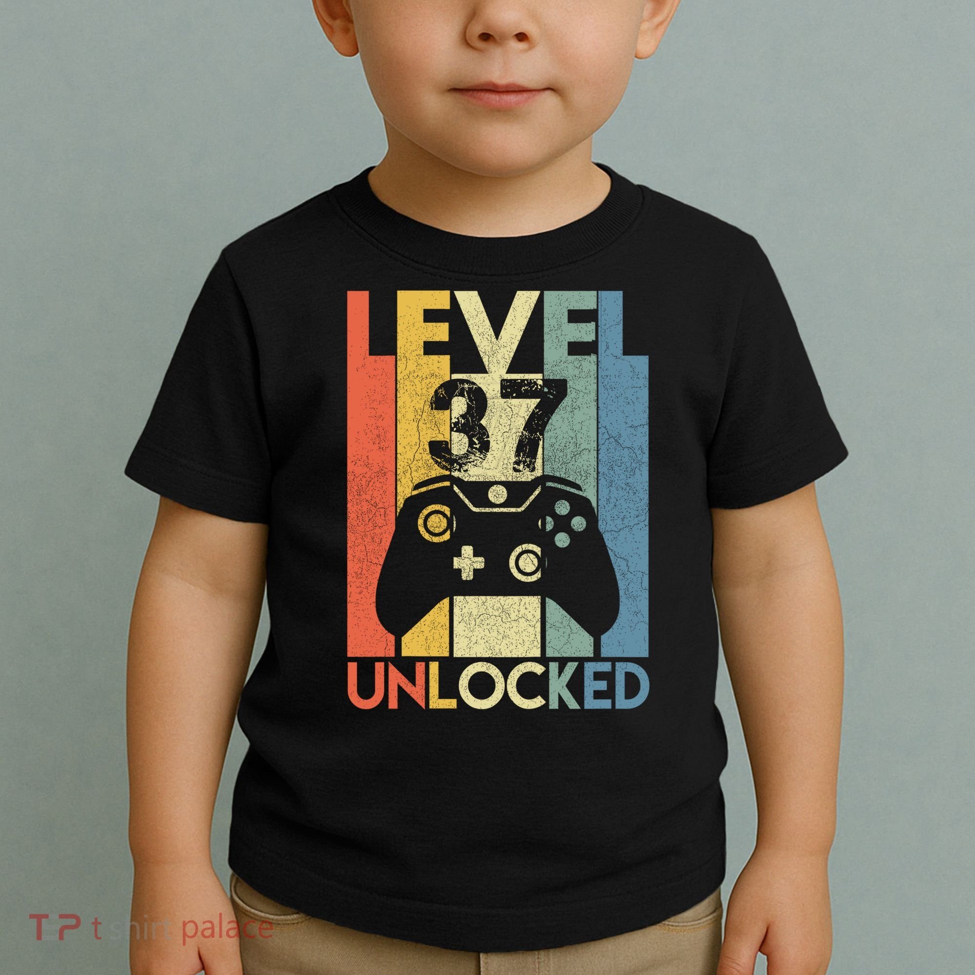 Level 37 Unlocked Awesome Video Game 37 Birthday Gift Toddler T-Shirt