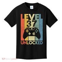Level 37 Unlocked Awesome Video Game 37 Birthday Gift Kids T-Shirt thumb 0