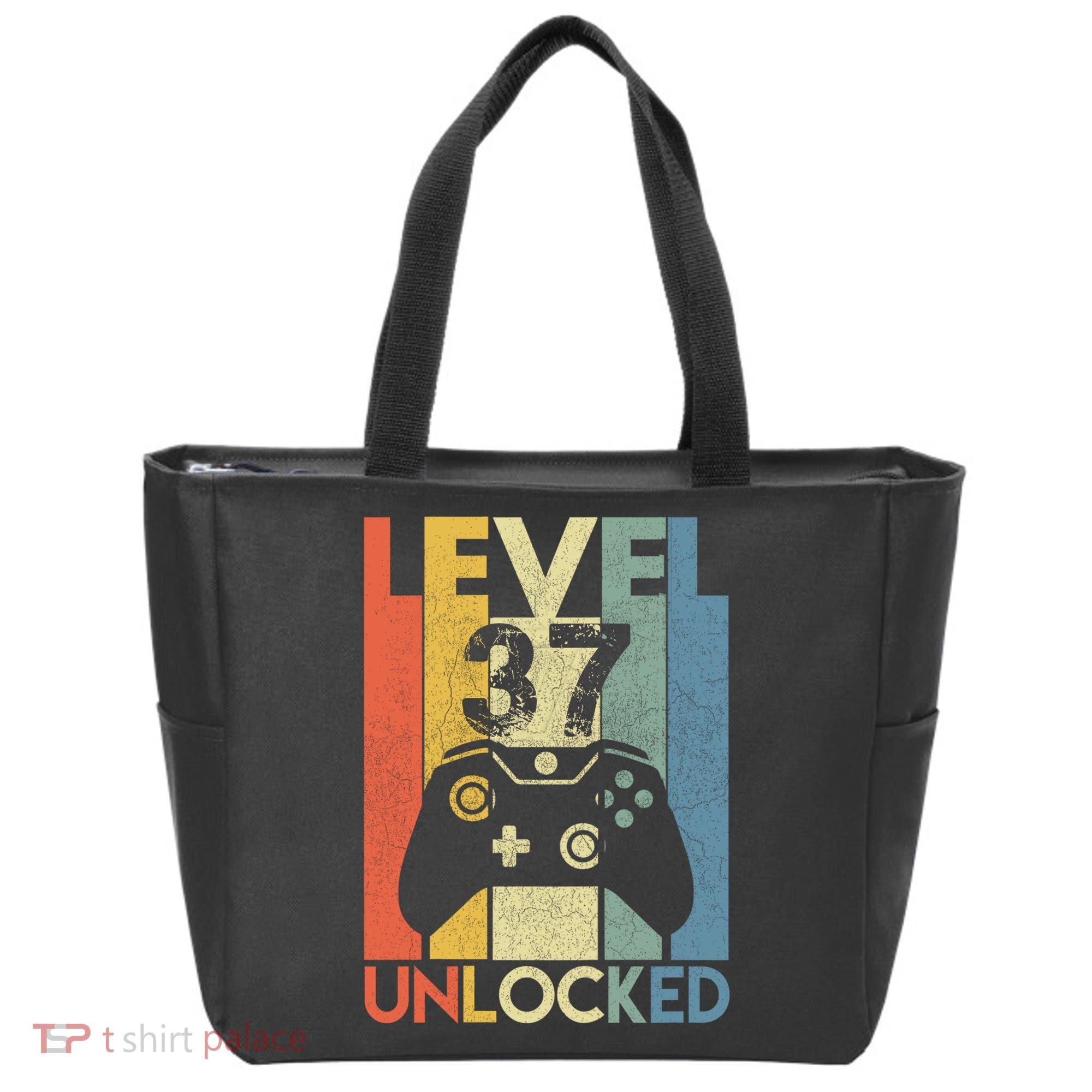 Level 37 Unlocked Awesome Video Game 37 Birthday Gift Tote Bag