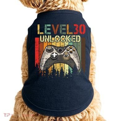 Level 30 Unlocked Video Game 30th Birthday Doggie Tank