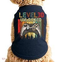 Level 30 Unlocked Video Game 30th Birthday Doggie Tank thumb 0