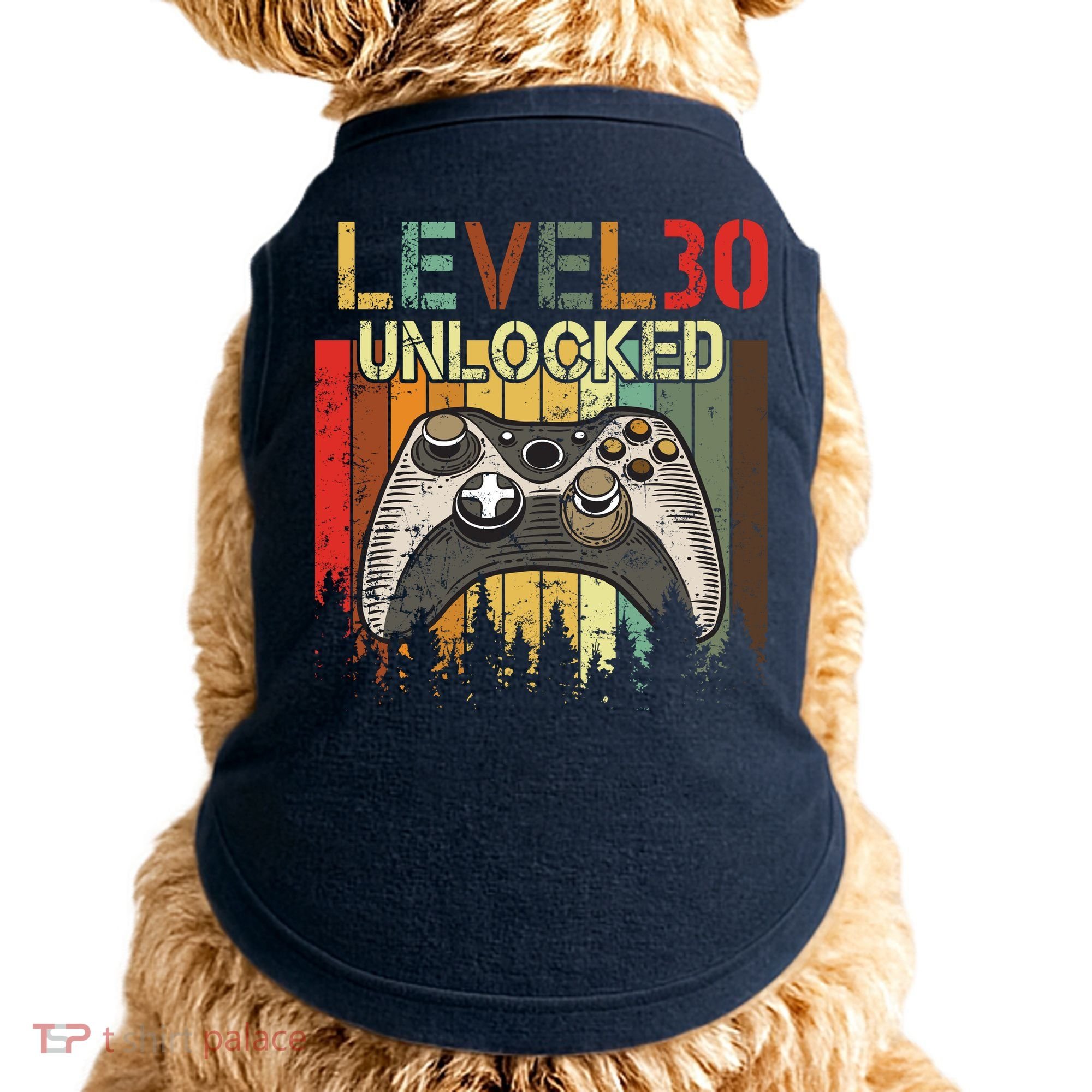 Level 30 Unlocked Video Game 30th Birthday Doggie Tank